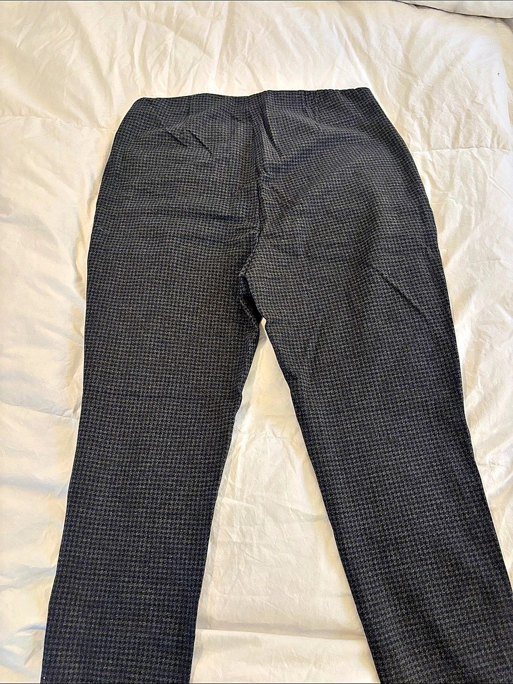 J. Jill Blackwatch Houndstooth Trousers in Black & Gray Size Large Tall NWT